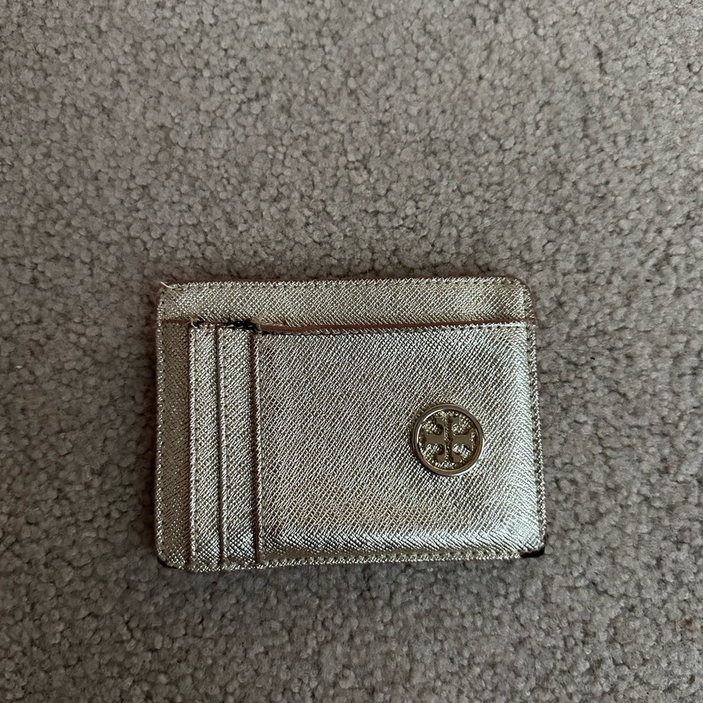 Tory Burch Metallic Card Holder